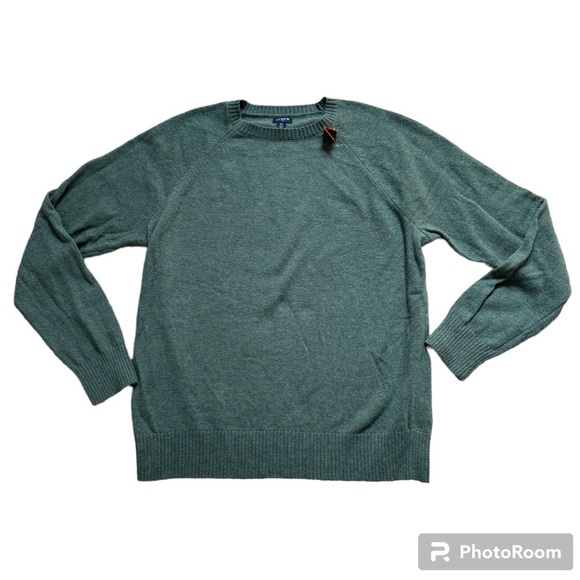 J. Crew Crewneck Pullover Olive Green Sweater in Lambswool blend. XL - Picture 2 of 6